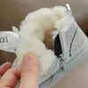 Stivali 2022 Inverno Del Bambino Delle Ragazze Del Rhinestone Della Principessa Caldo Peluche Del Bambino Scarpe di Cotone Antiscivolo Moda Lana Infantile Stivali Da Neve