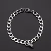 Lien chaîne pcs Punk ami Bracelet pour femmes en acier inoxydable brassard couleur argent Couple poignet chaînes cubaines Schmuck GiftLink Lars22