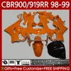 OEM-kropp för Honda CBR900RR CBR919RR CBR 919RR 900RR 98 99 Ljus orange karosseri 127NO.159 CBR919 CBR900 RR CBR 900 919 RR CC 1998 1999 900CC 919CC 1998-1999 Fairing Kit