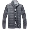 Hommes chandails hommes hommes polaire pull manteau 2022 hiver épais Patchwork laine Cardigan Muscle Fit tricoté vestes à la mode