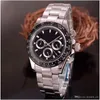 Mens fashion Watch montre de luxe Japanese VK64 chronograph movement ceramic round gyro cap men stainless steel