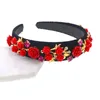 Fashionable All-match Thin Wide-brimmed Hair Accessories Magnetic Flower Diamond Temperament Personality Headband Headdress CX220402