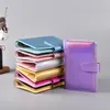 A6 Binder Binder Pu Leather 6 Rings Notepad Spiral Leaf Sourds Cover Cover Cover Cover Macaron Coll Color Shell للطالب Z11