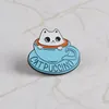 Émail Broches CATPUCCINO Dessin Animé Tasse À Café Bouton Pins Pour Vêtements Sac Badge Mignon Chat Bijoux Cadeau Pour Amis Enfants 2112 T2