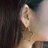 Hoop Huggie Punk Big Earring Roestvrij staal Geometrische gouden oorbellen Trendy hartsterronde voor vrouwen sieraden Earringhoop