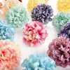 装飾的な花の花輪工芸人工シルクポンポムカーネーションペーニー偽ヘドジアウェディングホームディイスクラップブッキングパーティーの誕生日