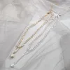 チェーンヴィンテージバロック不規則な真珠ロックネックレス幾何学的なaangelペンダント女性のためのラブネックレスパンクジュエリー2150