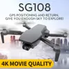 Drone Drone SG108 с камерой для взрослых 4K 5G-WiFi FPV Dron Simulators Long Время полета Следуйте за мной HD Electric Регулировать камеры GPS Smart Следуйте безмолковому двигателю 5-2