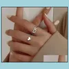 Band Ringe Schmuck 2 teile/satz Frauen Mode Einfache Herz Design Hohl Finger Ring Für Mädchen Geschenk Großhandel Drop Lieferung 2021 Lnod0