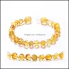 Tennis Bracelets Jewelry Baltic Amber Teething Bracelet/Anklet For Baby Simple Package Labtested Authentic 4 Sizes - 10 Colors Drop Delivery
