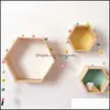 F￶rvaringsh￥llare rackar hemorganisation Housekee Garden Nordic Shelf tr￤v￤gg h￤ngande rack honungskaka hexagon Shees f￶r barn barn Bedro