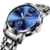 Mode Herren Edelstahl Uhren Luxus Männer Business Kalender Quarz Armbanduhr Mann Uhr Montre Homme