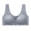 Large size front buckle women's underwear no steel ring gathered bra seamless underwear lace sexy bra T220726