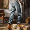 2022 New Men Calnts Street Brand Trend Jeans American Hole Style Straight Loose Casual Fashion Jeans para MEM220716