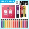 Filex Max puff 5000 Disposable Vape Electronic Cigarette 12ml Capacity Prefilled Pods Device 1100mah 13 colors vs randm dazzle elux bang bc