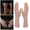 False Nails Train Silicone Practice Hand Mannequin Bendable Movable For Acrylic Fingers Fake Display Hands Prud22