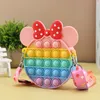 Pop Shoulder Bag Silica gel Fidget Toys Hamburger Handbags Purse for Kids Girls Women