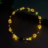 Miga LED Hairbands Akcesoria Struny Glow Kwiat Korona Opaski Light Party Rave Floral Włosy Garland Luminous Dekoracyjny Wieniec