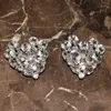 Stud Glass Crystal Gems Big Heart Coldings for Women Jewelry Boutique Collection Accessoriesstud Kirs22