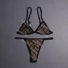 Yüzme Giyim G Seksi Nakış Bikini Set Markalı Mektuplar Yüzme Tasarımcısı Metal Zinciri Yüksek Kaliteli Bayanlar Arka Çıkmaz Bölünmüş Mayo