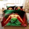 MiQINEY 2/3 Pieces Bedding Set 3D Cartoon Duvet Cover Set Luffy Anime Bed Quilt Cover Twin Single Queen King Bed Cover