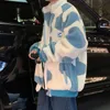 Giacca in velluto di agnello maschio versione coreana di tendenza Harajuku inverno ispessimento coppia indossare maglietta top streetwear felpa giovanile 220406