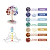 Natuurlijke Crystal Seven Color Chakra Gravel Arts Tree Copper Wire Quartz Ornament Decoratie voor thuis