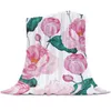 Coperte Camera da letto Caldo fiore rosa Fiore primaverile Divano per bambini Coperta portatile per aeroplano morbido per bambini