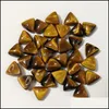 Kunsthandwerk Kunstgeschenke Hausgarten 10 mm Naturstein Dreieck Cabochon Perlen Rosenquarz Türkis Steine für Reiki H Dhj6B