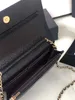 가방 10A 업그레이드 된 자기 HASP 하드웨어 지퍼 미니 WOC 숄더백 여성 배신 핸드백 캐비어 양가죽 가죽 크로스 바디 토트 클러치 지갑