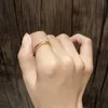 18K Rose Gold Women Mens Wedding Love Hearts Ring med Original Box Set för Pandora Yellow Gold Plated Rings