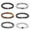 Natuurlijk 8 mm Tiger Eye Obsidian Hematiet Stone kralen armbanden mannen voor magnetische gezondheidsbescherming vrouwen sieraden pulsera