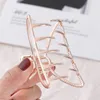 Women Girls Geometric Hair Claw Clamps Metal Crab Moon Shape Clip Solid Color pin Large Size Accessories 220701