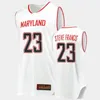 Xflsp 2022 College Custom Maryland Basketball Jersey 34 Len Bias Alex Len Kevin Huerter 25 Jalen Smith 23 Steve Francis 3 Juan Dixon 2 Aaron Wiggins