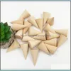 Other Home Textile Textiles Garden Diy Wood Cone Unpainted Wooden Cones Shape Ornamnet Craft Accessories Jewlery Display Stand Organizer H