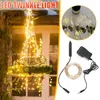 Strings Led Lighting 280 Lumières de rideaux lumineux avec 14 guirlandes alimentées par batterie en plein air Noël vacances fête de mariage DecorLED