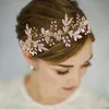 Haarclips Barrettes Flower Leaf Rijnbaring Hoofdband Weddingaccessoires voor bruid tiara dames sieraden hoofddekselhaar