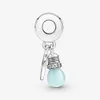 100% 925 Sterling Silver Glow-in-the-dark Lightbulb Double Dangle Charms Fit Original European Charm Bracelet Mode Femmes Weddin3543