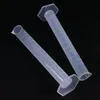 1 pcx 10ml1000 ml hexagone inférieur transparent transparent en plastique gradued cylindre tube de laboratoire de laboratoire 10ml1000ml1709619