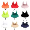 VISORS Zomer lege top wide brim suncap draagbare strandhoed zon mode casual stro pet elastische holle wholesaleVisors