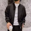 Jackets masculinos Autumn 3D Pleating Men Jacket Moda Slim Casual Bomber Business Outwear Windbreaker Casaco Roupas