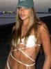 Zrtak bikinis stwoarki seksowne stroje kąpielowe żeńska bikwizy bandaż na plażowy nadruk do kąpieli krawat bar barwnik bikini 220621