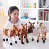 30-60cm Simulation Horse Plush Toys Cute Staffed Animal Zebra Doll Soft Realistic Horse Toy Kids Birthday Gift Home Decoration 402 H1