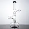 Unieke grote glazen bong hoge rigs 5 mm dikke glazen waterleidingen Water bekergang 18 mm vrouwelijke gewricht met kom diffuus downstem