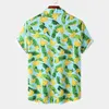 Banana Fruit Print Camicie da spiaggia Uomo 2022 Estate Casual manica corta Camicia hawaiana Aloha Uomo Button Up Party Chemise Homme XXXL L220704