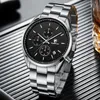 Top Marke Luxus Herren Mode Uhr Männer Sport Wasserdichte Quarz Uhren Männer Alle Stahl Chronograph Uhr Männliche Uhren
