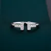 Vrouwen ring luxe designer ringen mannen merk zirconia mode ringen stijl klassieke sieraden 18K vergulde roos woensdag in heel verstelbaar met fluweel