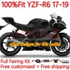 Moldões de injeção para Yamaha yzf-r6 yzf600 yzf r6 r 6 600 cc 17-22 carroceria 28no.51 yzfr6 17 18 19 20 21 22 yzf-600 2017 2018 2019 2020 2021 2022 OEM corpora