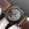 44 mm montres masculines montre en cuir noir pour hommes en céramique automatique P.9010 Mouvement 441 Officie vs Sport Power Reserve VSF Factory Sapphire Pam Wristwatches Box