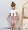Retail Baby Girls Summer Fashion Sets, Top+ Skirts 2pcs kids girls clothes set 3-8T 220425